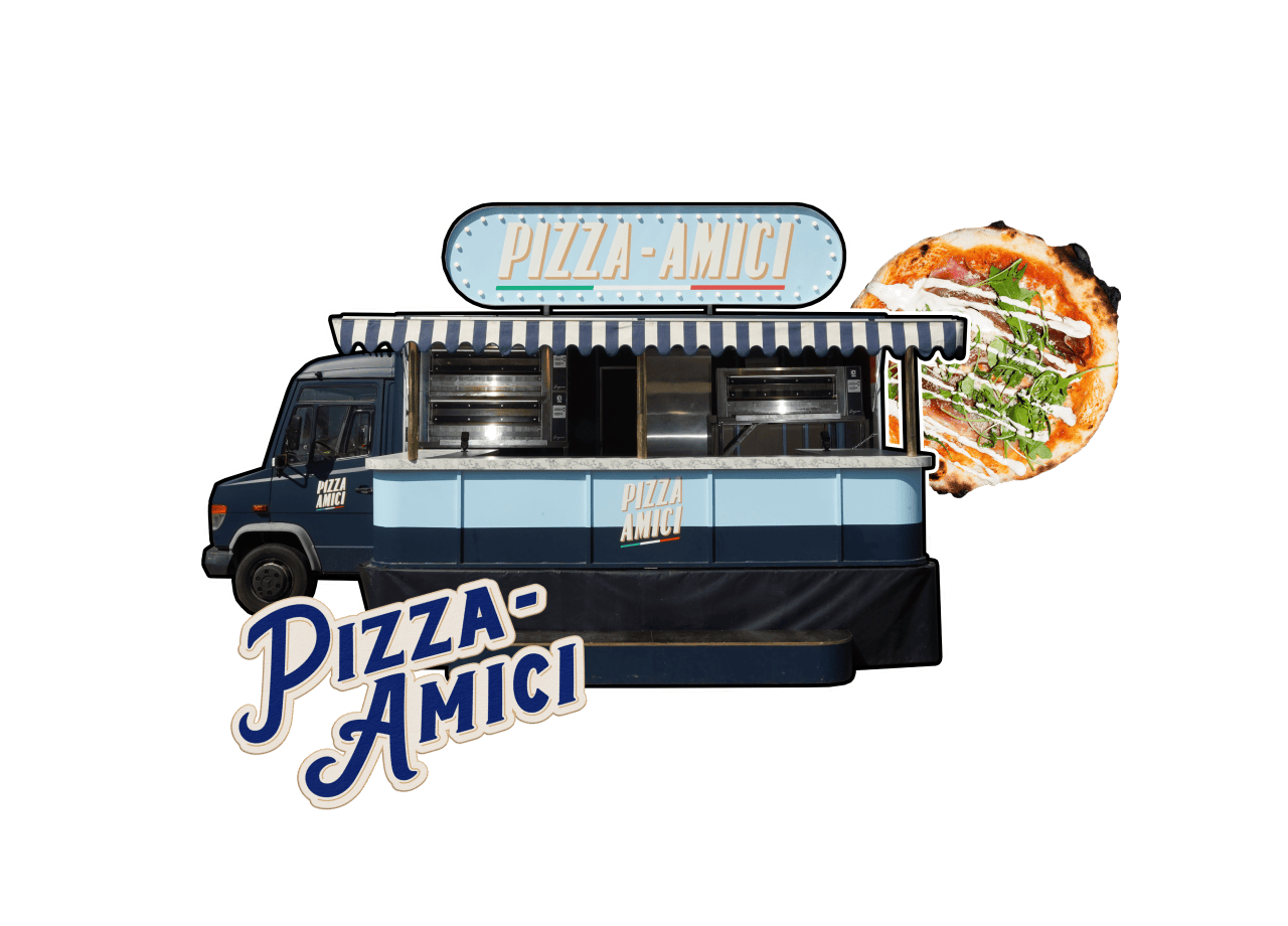 Pizza foodtruck Foodtruck with logo